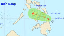 Big tropical storm heads for East Sea
