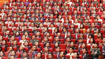 Congress delegates discuss documents on third working day