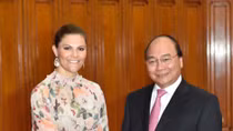PM Phuc welcomes Crown Princess of Sweden