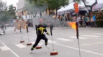 Fire policemen actively joins professional search and rescue sport competition 