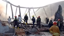One firefighter died, two injured when stamping out fire