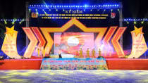 Youths of the Public Security Forces hold camp to promote the movement “Following 6 teachings of Uncle Ho” 