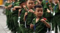 Children excitedly experience life and work of police officers
