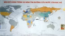 Map of Uncle Ho's 30-year national salvation journey published