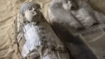 Ancient Egyptian tombs and coffins discovered near Giza pyramids