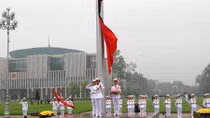 Flag flown at half-staff during national mourning for former President