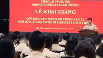 English training course opensed for traffic police officers
