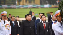 DPRK Chairman Kim Jong-un leaves Hanoi