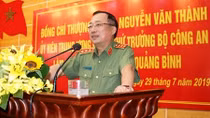 Deputy Minister Nguyen Van Thanh works with Quang Binh Police