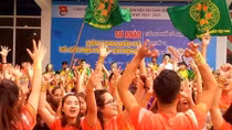 Hanoi students actively participating in International Non-professional Line Dance Festival
