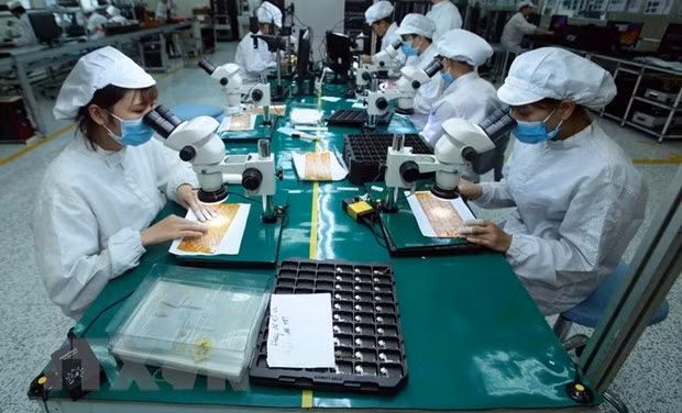 Workers produce electronic components (Photo: VNA) Workers produce electronic components (Photo: VNA)