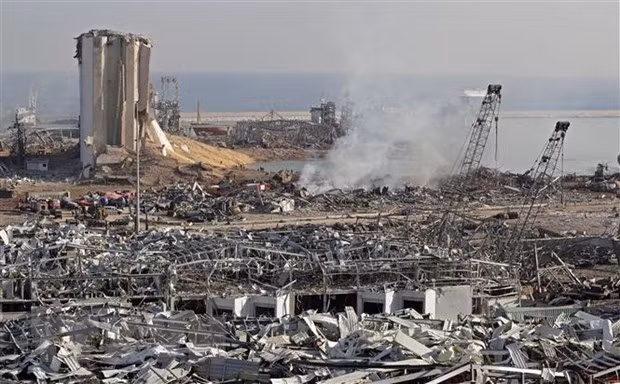 The aftermath of the massive explosion in Beirut, Lebanon (Photo: AFP/VNA)