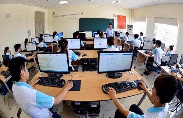 Vietnamese students in IT class - Illustrative image (Photo: VNA)