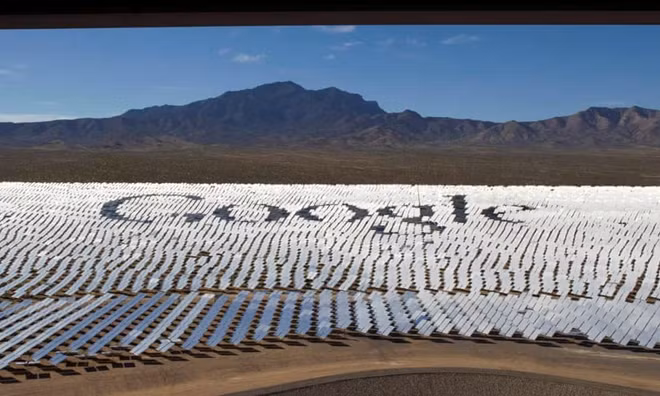 Google has committed to being powered exclusively by renewable energy by 2030. Photograph: Steve Marcus/Reuters