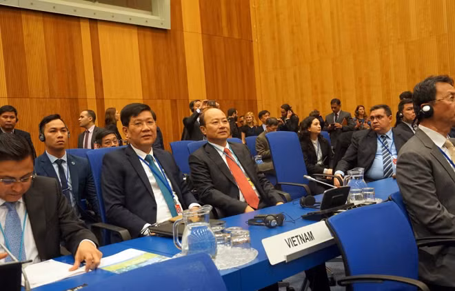 The Vietnam's delegation at the event.