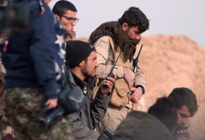 Syrian Democratic Forces (SDF) fighters gather during an offensive against Islamic State militants in northern Raqqa province, Syria February 8, 2017. REUTERS/Rod