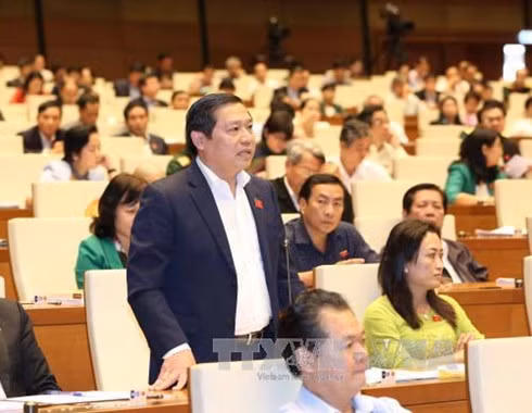 Deputy speaking at a session of the National Assembly