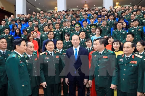 President Tran Dai Quang asked border guards to play their crucial role in safeguarding border and island sovereignty and security during a working session with the Border Guards High Command in Hanoi on December 13.