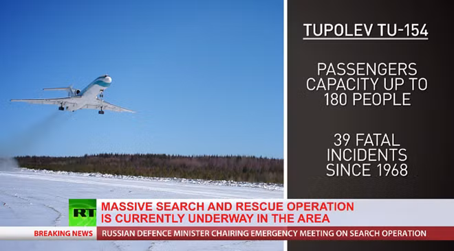 Russian plane with military band crashes en route to Syria.