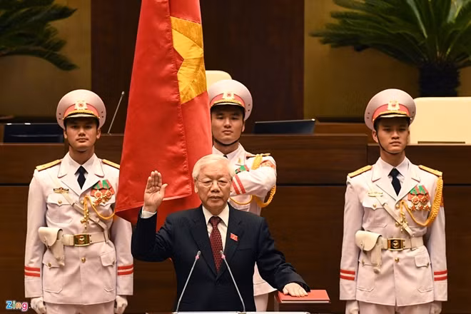 Party leader Nguyen Phu Trong becomes new President. Photo: Zing.vn