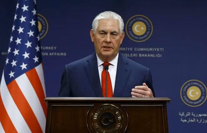 U.S. Secretary of State Rex Tillerson speaks during a news conference in Ankara, Turkey, March 30, 2017. REUTERS/Umit Bektas