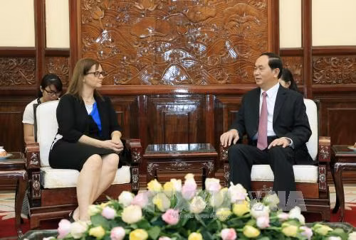 President Quang hails growing Vietnam-Israel ties at the meeting with outgoing Israeli Ambassador Meirav Eilon Shahar. President Quang hails growing Vietnam-Israel ties at the meeting with outgoing Israeli Ambassador Meirav Eilon Shahar.