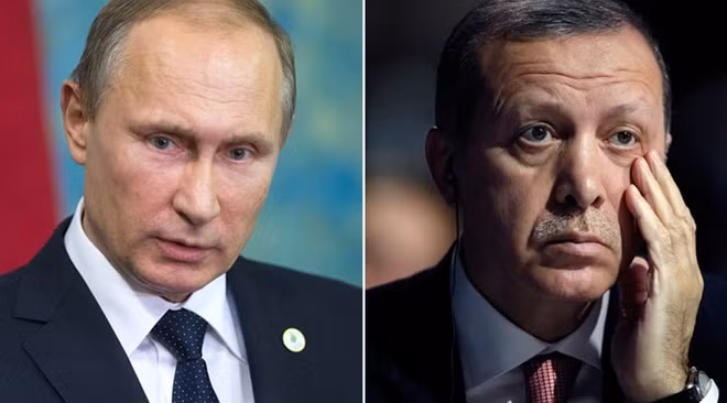 Russian President Vladimir Putin and his Turkish counterpart Recep Tayyip Erdogan