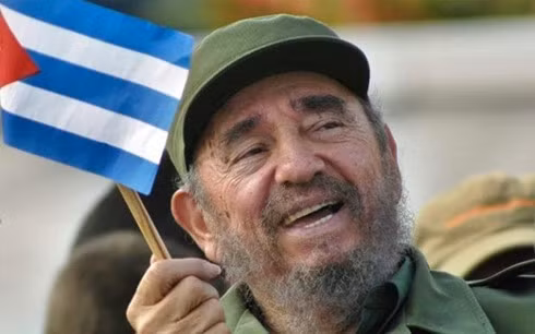 Revolutionary leader of Cuba Fidel Castro.