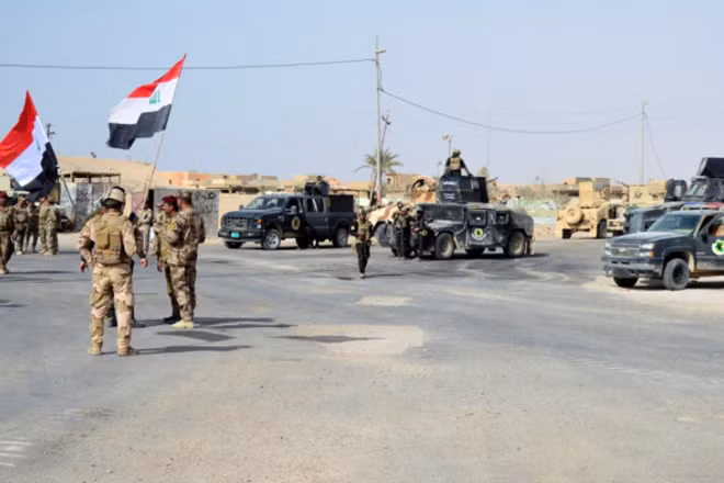 Iraqi forces are seen after they captured Rawa town, the last remaining town under Islamic State control, Iraq November 17, 2017. REUTERS/Stringer