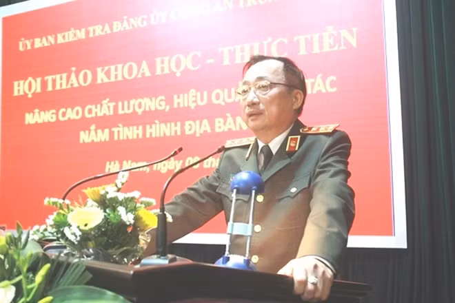 Senior Lieutenant General Nguyen Van Thanh speaking at the event. Senior Lieutenant General Nguyen Van Thanh speaking at the event.