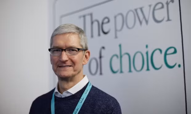 Cook says tech companies should embrace new regulations. Photograph: Yui Mok/PA Cook says tech companies should embrace new regulations. Photograph: Yui Mok/PA