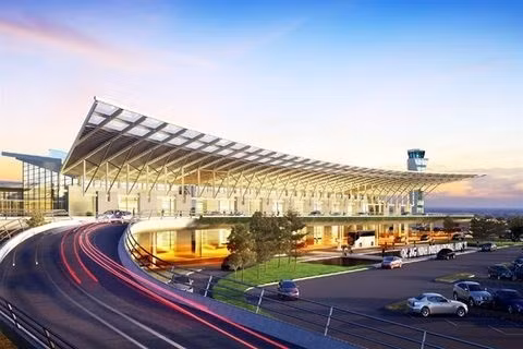 A design mock up of Van Don International Airport in Van Don Economic Zone (Photo quangninh.gov.vn)