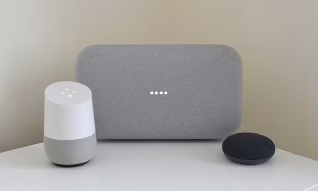 In 2017, Google confirmed a bug in its Home Mini speaker allowed the smart device to record users even when it was not activated by the wake-up word. Photograph: Samuel Gibbs/The Guardian