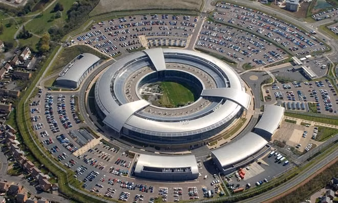 The GCHQ ‘doughnut’ base in Cheltenham, Gloucestershire. Photograph: GCHQ/PA