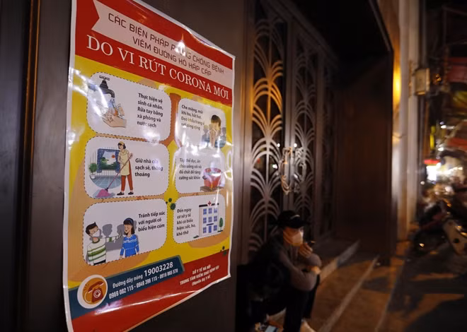Posters of the COVID-19 are stuck at the entrance and popular places.