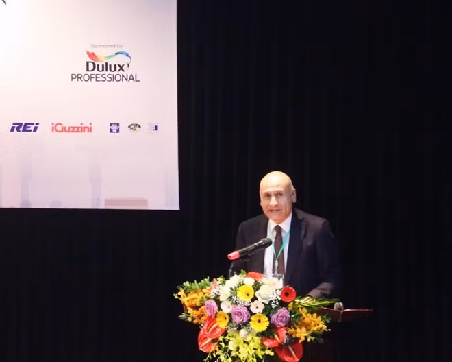 H.E Antonio Alessandro delivering the opening speech.