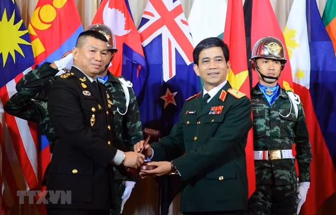 Head of the Vietnam Department of Peacekeeping Operations, Maj. Gen. Hoang Kim Phung at the event (Photo: VNA)