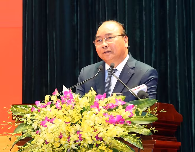 Prime Minister Nguyen Xuan Phuc delivers a speech at the event. Prime Minister Nguyen Xuan Phuc delivers a speech at the event.