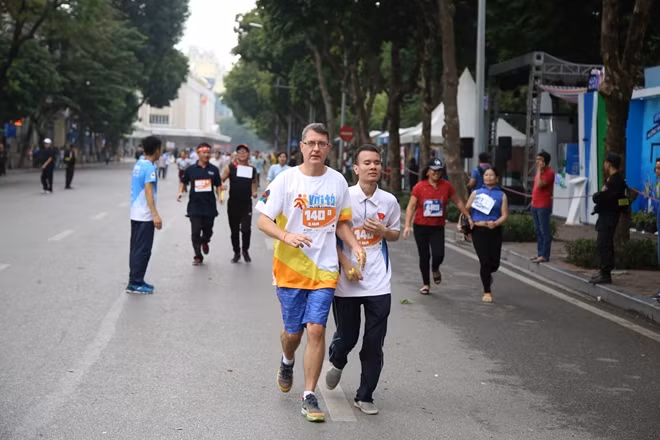 The Austrian Ambassador and his running partner.