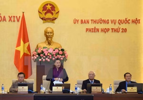 National Assembly Chairwoman Nguyen Thi Kim Ngan yesterday said that during the 20th session, the National Assembly Standing Committee (NASC) discussed three draft laws, a draft resolution, and other issues. — VNA/VNS Photo