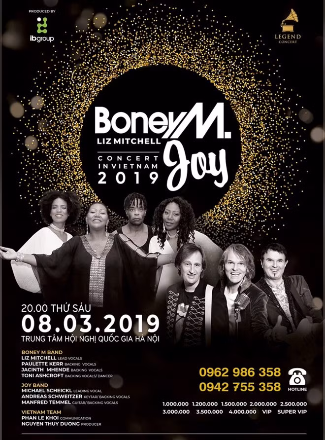Boney M will perform in Vietnam for the third time in March. (Photo: courtesy of the organisers) Boney M will perform in Vietnam for the third time in March. (Photo: courtesy of the organisers)
