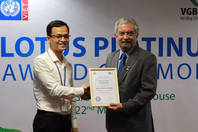 Receiving the Platinum LOTUS Certification Receiving the Platinum LOTUS Certification