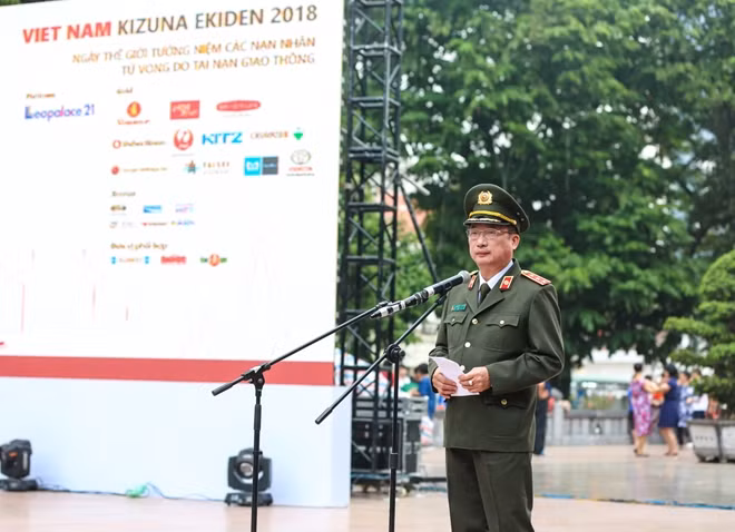 Deputy Minister of Public Security speaks at the event.