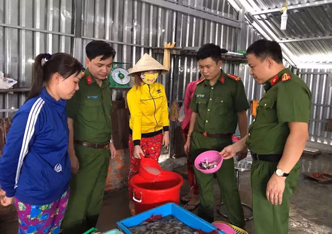 Checking food safety in a market
