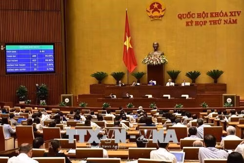 Law on Cyber Security was adopted at the fifth meeting of the 14th National Assembly with 86.86 percent of approval votes (Photo: VNA) Law on Cyber Security was adopted at the fifth meeting of the 14th National Assembly with 86.86 percent of approval votes (Photo: VNA)
