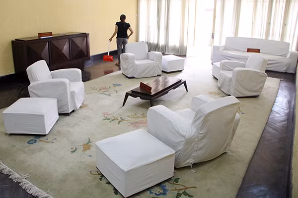 The small living room with simple furniture of the house The small living room with simple furniture of the house