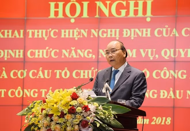 PM Nguyen Xuan Phuc speaks at the event. Photo: MPS Portal