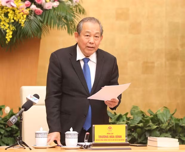 Deputy Prime Minister Truong Hoa Binh states eight core missions that competent ministries, sectors, branches and localities must complete in 2020 to ensure traffic safety. (Photo: baochinhphu.vn)