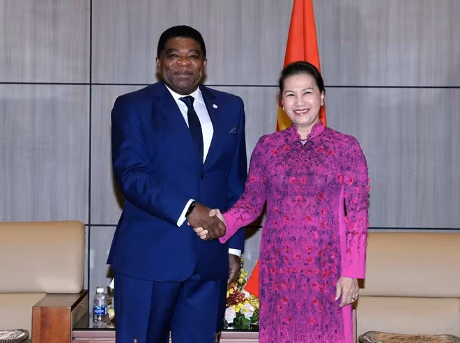 National Assembly Chairwoman Nguyen Thi Kim Ngan (R) receives Secretary General of the Inter-Parliamentary Union (IPU) Martin Chungong (Photo VNA) National Assembly Chairwoman Nguyen Thi Kim Ngan (R) receives Secretary General of the Inter-Parliamentary Union (IPU) Martin Chungong (Photo VNA)
