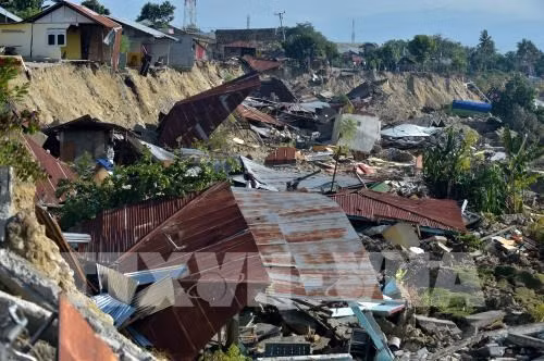 Palu city in Central Sulawesi province after the earthquakes and tsunami (Photo: VNA) Palu city in Central Sulawesi province after the earthquakes and tsunami (Photo: VNA)